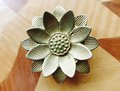 Gold brass sacred lotus flower cabinet pull/Gold water lily drawer pull/Gold flower drawer knob/Brass waterlily door knob/brass hardware
