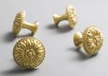 Gold brass dandelion design drawer knob/Daisy design cabinet pull/Vintage style door handle/Brass furniture hardware/Round gold drawer pull