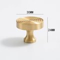 Chunky matte gold brass echo pattern drawer handle/brass furniture hardware/Mid century modern drawer knob/Gold brass retro cabinet pull