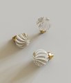 Round pumpkin or balloon shaped lucite cabinet pull/Transparent door knob/Vintage design clear acrylic drawer handle/retro style hardware