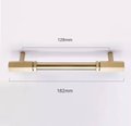 Industrial chic drawer handle/Brass hexagonal cabinet handle/Geometric man cave hardware/Hexagonal brass bar handle/gold furniture hardware