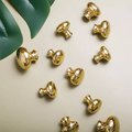 Round shiny gold hammered brass cabinet handle/Glittery gold drawer knob/Polished textured brass door handle/Solid brass furniture hardware