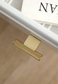 Gold brass knurled bar handle with wide base/metal cabinet handle/home improvement hardware/brass kitchen cabinet handle