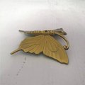 Large realistic gold brass butterfly Cabinet Pull/Gold butterfly Door Handle/Big Butterfly drawer knob/Brass butterfly wardrobe handle
