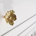 Beautiful gold brass cherry blossom cabinet handle/Brass flower shaped drawer pull/Gold brass bloom door knob/bedroom furniture hardware