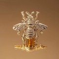 Gold or silver bumble bee cabinet pull/Honey bee drawer knob/Shiny gold or silver bee door handle/IKEA furniture hack/Bee door knob