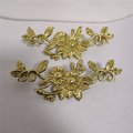 Gold brass trailing vine leaves and flowers cabinet pull/Gold floral design drawer handle/Brass leaf and flower door handle/Vine leaf handle