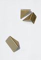 Gold brass triangle drawer pull/Geometric shaped cabinet pull/Modern gold brass hardware/Triangular shaped gold brass door handle/IKEA hack