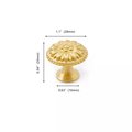 Gold brass dandelion design drawer knob/Daisy design cabinet pull/Vintage style door handle/Brass furniture hardware/Round gold drawer pull
