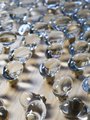 Mid century modern clear crystal cabinet pull/Transparent  oval shaped door knob/crystal furniture hardware/vintage style egg shaped handle