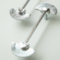Shiny silver sun ray design bar handle/semi circle knob/art deco drawer pull/statement drawer pull/silver kitchen cabinet pull/IKEA hack