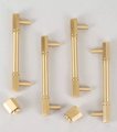 Industrial chic drawer handle/Brass hexagonal cabinet handle/Geometric man cave hardware/Hexagonal brass bar handle/gold furniture hardware