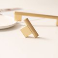 Gold brass knurled bar handle with wide base/metal cabinet handle/home improvement hardware/brass kitchen cabinet handle