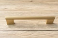 Gold brass knurled bar handle with wide base/metal cabinet handle/home improvement hardware/brass kitchen cabinet handle