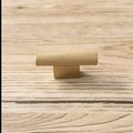 Gold brass knurled bar handle with wide base/metal cabinet handle/home improvement hardware/brass kitchen cabinet handle