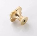 Glittery rainbow aura quartz crystal and gold clover shaped cabinet pull/Gemstone door handle/Clover shaped drawer handle/crystal hardware