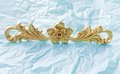 Gold baroque flower style solid brass cabinet pull/Antique French style drawer handle/brass furniture hardware/Gold Rocco style door handle