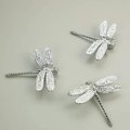 Silver dragonfly cabinet pull/Dragon fly drawer knob/Silver Dragonfly drawer handle/silver furniture hardware/silver dragonflies door knob