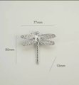 Silver dragonfly cabinet pull/Dragon fly drawer knob/Silver Dragonfly drawer handle/silver furniture hardware/silver dragonflies door knob