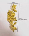 Gold brass trailing vine leaves and flowers cabinet pull/Gold floral design drawer handle/Brass leaf and flower door handle/Vine leaf handle