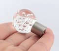 Clear glass ball and silver nickel cabinet pull/Round frosted glass drawer knob/Round glass ball door handle with bubble texture/Glass knob
