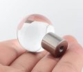 Clear glass ball and silver nickel cabinet pull/Round frosted glass drawer knob/Round glass ball door handle with bubble texture/Glass knob