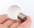Clear glass ball and silver nickel cabinet pull/Round frosted glass drawer knob/Round glass ball door handle with bubble texture/Glass knob