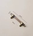 Smoke grey lucite cabinet bar pull handle/gray acrylic drawer handle/grey lucite furniture hardware/brass transparent resin cabinet handle
