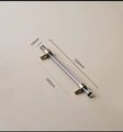 Smoke grey lucite cabinet bar pull handle/gray acrylic drawer handle/grey lucite furniture hardware/brass transparent resin cabinet handle