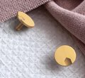 Round brass drawer handle with inverted pixel design/Gold circle cabinet pull with dot pattern/Gold Brass Door Knob/Brass furniture hardware