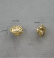 Solid brass realistic sea shell drawer handle/Gold clam shell cabinet handle/seaside themed door knob/beach decor/gold furniture hardware