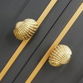 Solid brass realistic sea shell drawer handle/Gold clam shell cabinet handle/seaside themed door knob/beach decor/gold furniture hardware