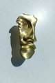 Gold brass face shaped sculpture cabinet handle/Gold abstract art door handle/Unique statue face drawer handle/unusual furniture hardware