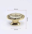 Antique Baroque style drawer knob/Brass oval cabinet pull/gold or silver Regency style door handle/gold Furniture hardware/rocco drawer pull