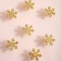 Gold brass snowflake design cabinet pull/Snow flake shaped drawer knob/Winter theme door handle/Solid brass furniture hardware/kids handle