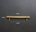 Gold knurled cabinet bar handle/Textured brass cabinet drawer pull/Gold brass door pull/Kitchen hardware/Brass door handle/Reticulated pulls