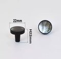 Round matte black mother of pearl drawer handle/Black drawer pull with pearl insert/Pearl hardware/Black metal pearl shell door knob