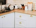 Shiny Gold Cup Handle/Traditional gold semi circle cabinet pull/Gold kitchen hardware/Polished gold drawer pull/Traditional gold hardware