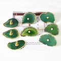 Round large colourful Agate slice cabinet handle/Bright coloured stone door handle with gold edges/Rainbow shade agate slice drawer handle