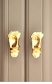 Gold brass face shaped sculpture cabinet handle/Gold abstract art door handle/Unique statue face drawer handle/unusual furniture hardware