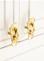 Gold brass face shaped sculpture cabinet handle/Gold abstract art door handle/Unique statue face drawer handle/unusual furniture hardware