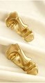 Gold brass face shaped sculpture cabinet handle/Gold abstract art door handle/Unique statue face drawer handle/unusual furniture hardware