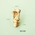 Gold brass face shaped sculpture cabinet handle/Gold abstract art door handle/Unique statue face drawer handle/unusual furniture hardware