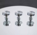 Chunky shiny silver echo pattern drawer handle/silver furniture hardware/Mid century modern drawer knob/silver retro style cabinet pull