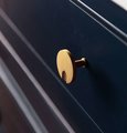 Round brass drawer handle with inverted pixel design/Gold circle cabinet pull with dot pattern/Gold Brass Door Knob/Brass furniture hardware