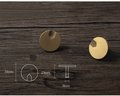 Round brass drawer handle with inverted pixel design/Gold circle cabinet pull with dot pattern/Gold Brass Door Knob/Brass furniture hardware