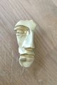 Gold brass face shaped sculpture cabinet handle/Gold abstract art door handle/Unique statue face drawer handle/unusual furniture hardware