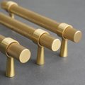 Gold knurled cabinet bar handle/Textured brass cabinet drawer pull/Gold brass door pull/Kitchen hardware/Brass door handle/Reticulated pulls