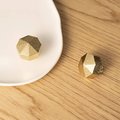 Textured brass octagonal pyramid drawer pull/geometric cabinet handle/gold furniture hardware/classic shaped door handle/hexagonal door knob