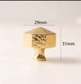 Textured brass octagonal pyramid drawer pull/geometric cabinet handle/gold furniture hardware/classic shaped door handle/hexagonal door knob